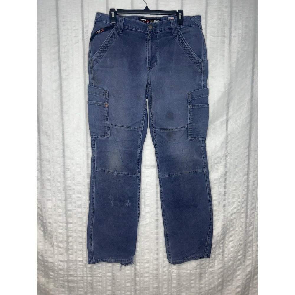 Ariat Work Wear FR M5 Straight Leg Cargo Pants Cordura CAT 2 Men ACTUAL SZ 34x32